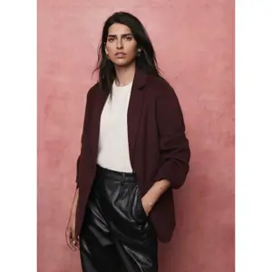 Mint Velvet Burgundy Wool Blend Hand Finished Blazer